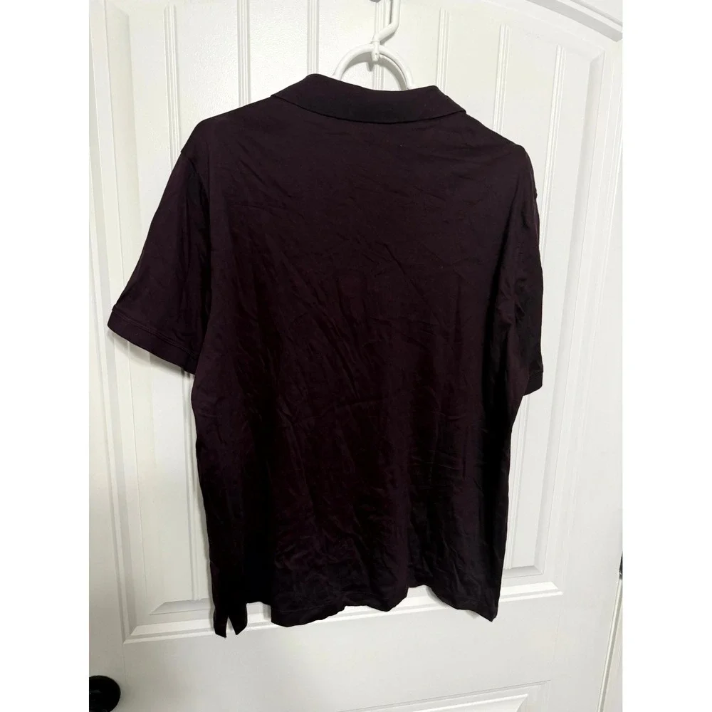 Banana Republic Polo Shirt Mens XL Purple Luxe Touch Performance Slim Fit NWT